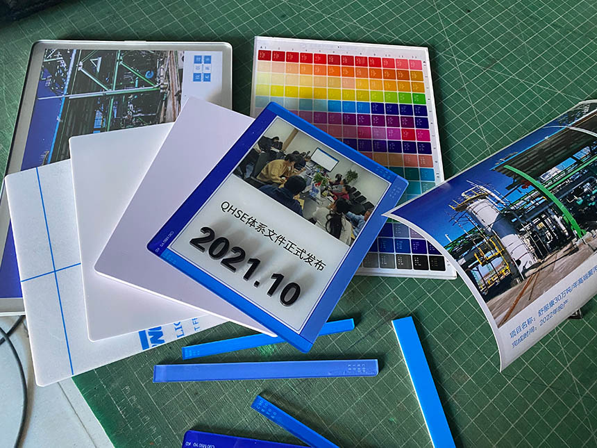 亞克力面pvc底字樣品，亞克力熱壓印工藝樣品