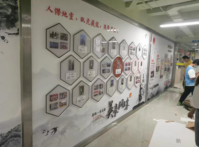 玻璃合作文化墻-品牌合作文化墻-團隊照片墻(圖1)