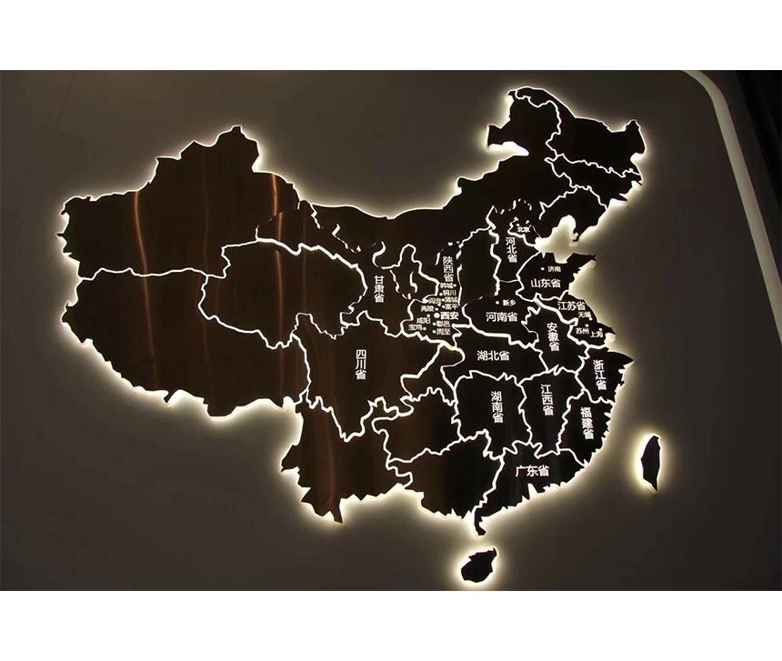 不銹鋼發(fā)光字中國(guó)地圖(圖1)